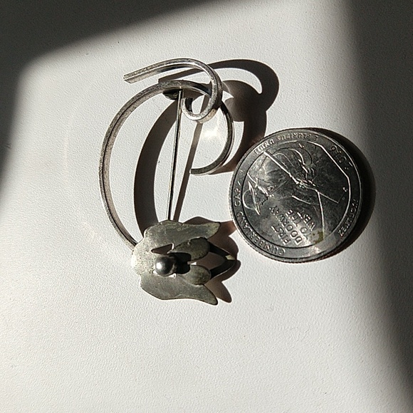 Wonderful beau sterling silver 925 dog brooch pin etch outline vintage - Picture 4 of 7